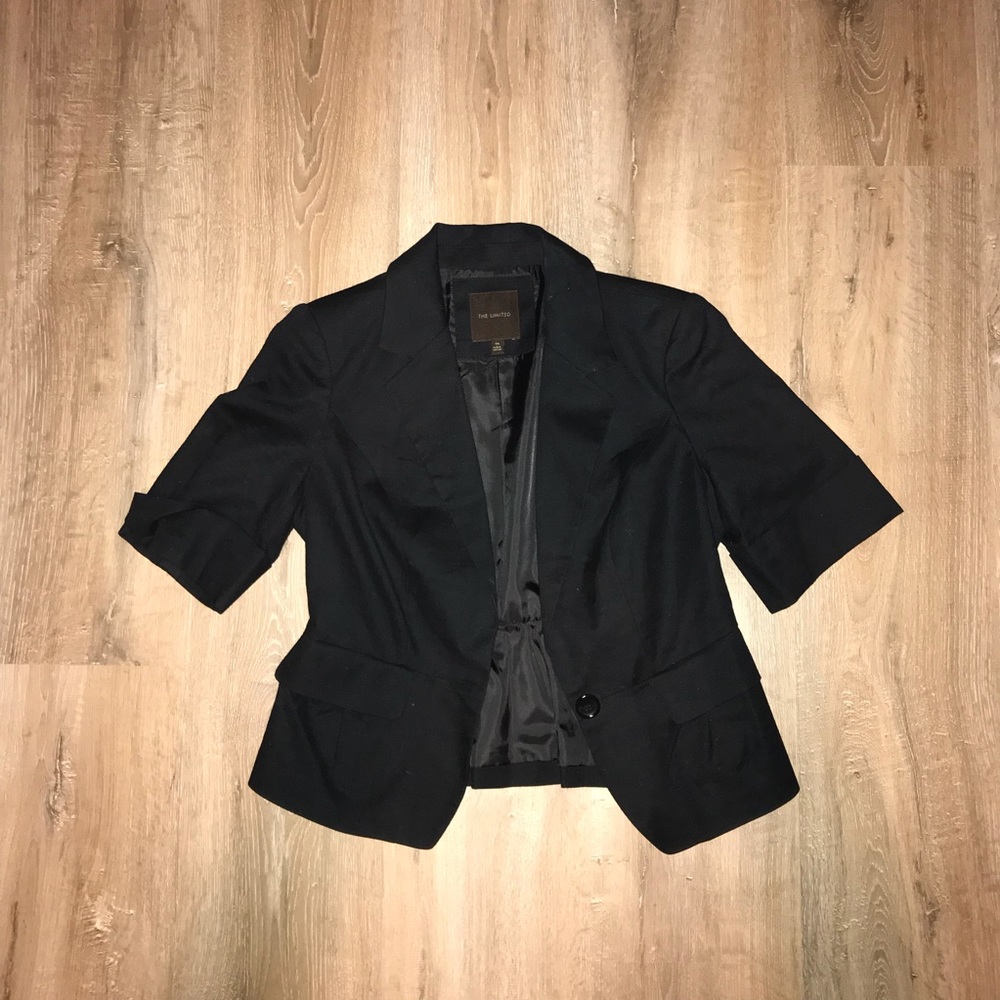 The Limited Black Short Sleeve Blazer